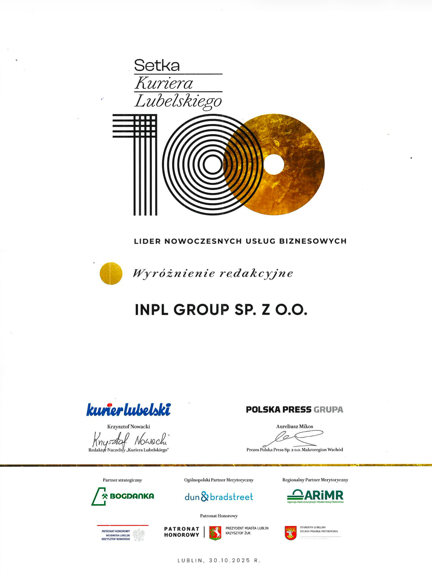 100 Kuriera Lubelskiego